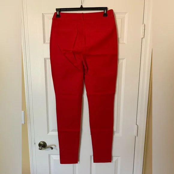 Old Navy Pixie High Rise Secret Slim Pockets Cotton‎ Blend Pants Sz 12 Tall Red - Picture 3 of 8
